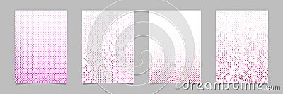 Dot pattern brochure design set - vector stationery background collection Vector Illustration