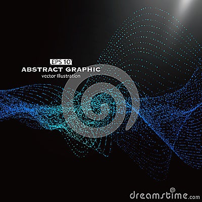 Dot pattern composed of mesh,Technological sense of abstract graphics. Stock Photo