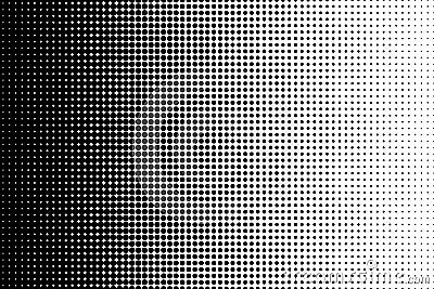 Dot perforation texture. Dots halftone pattern. Faded shade background. Noise gradation. Black pattern isolated on white backgroun Vector Illustration