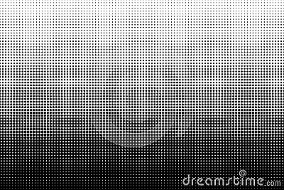 Dot perforation texture. Dots halftone pattern. Faded shade background. Noise gradation border. Black pattern isolated on white ba Vector Illustration