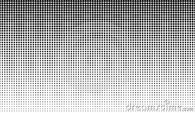 Dot perforation texture. Dots halftone seamless pattern. Fade shade gradient. Noise gradation border. Black patern isolated on whi Stock Photo