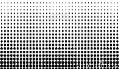 Dot perforation texture. Dots halftone seamless pattern. Fade shade gradient. Noise gradation border. Black patern isolated on whi Vector Illustration