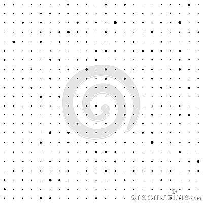 Dot seamless pattern. Subtle dots pattern. Halftone grid. Small point texture. Digital black points isolated on white background Vector Illustration