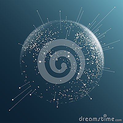 Dot sphere effect Stock Photo