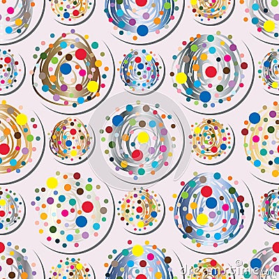 Dot symmetry seamless pattern Vector Illustration