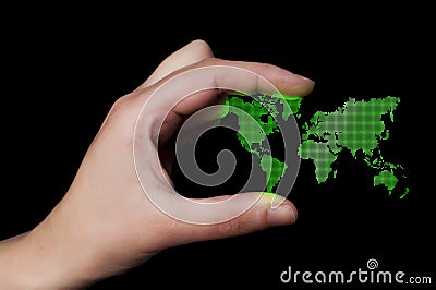 Dot World map business background Stock Photo