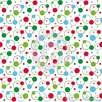 Seamless Multi Color Polka Dots Stock Photo