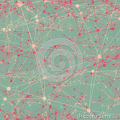 Dots connected with lines abstract background Stock Photo