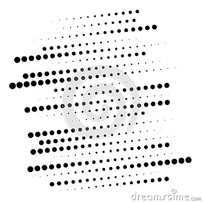 Dots, half-tone element. speckle, stipple geometric pattern. circles halftone pattern. polka dots, screntone design element Vector Illustration
