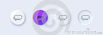 Dots message line icon. Chat comment sign. Speech bubble. Line icons. Vector Vector Illustration