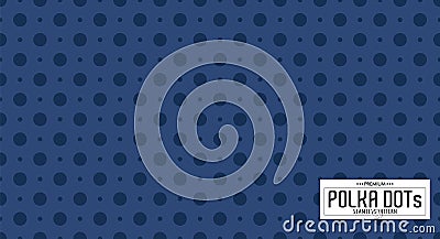 Dots pattern vector. Polka dot background. Seamlles polka dots abstract background. Dot pattern print. Panorama view. Vector Vector Illustration