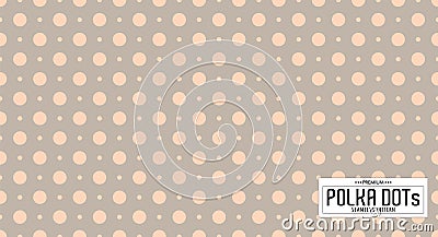 Dots pattern vector. Polka dot background. Seamlles polka dots abstract background. Dot pattern print. Panorama view. Vector Vector Illustration