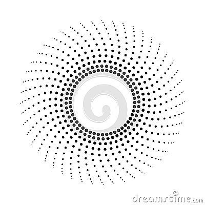 Dotted abstract monochrome background. Halftone pattern Cartoon Illustration