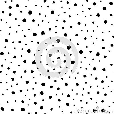 Dotted Black Ink Pattern Stock Photo