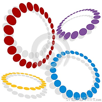 Dotted Circles Vector Illustration