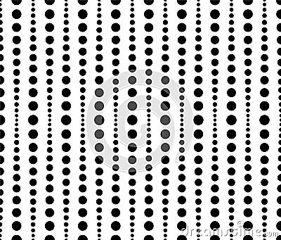 Dotted, dots pattern, background. Seamlessly repeatable both sid Vector Illustration