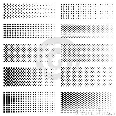 Dotted gradient set Vector Illustration