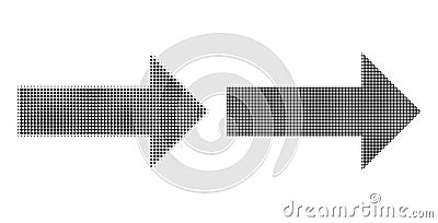 Dot Halftone Arrow Icon Vector Illustration