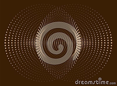 Dotted Halftone Vector Spiral Pattern or Texture Vector Illustration