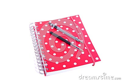 Dotted notebook Stock Photo