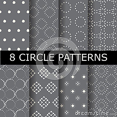 Dotted patterns set Vector Illustration