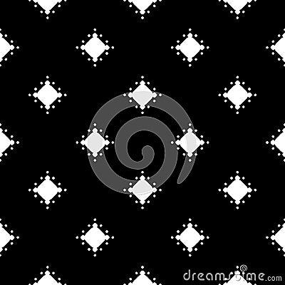 Dotted seamless pattern, black & white geometric abstract texture Vector Illustration