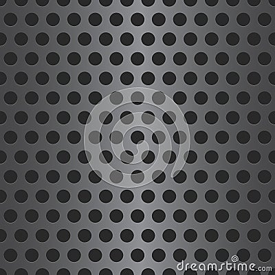 Dotted Seamless Steel Background Vector Illustration