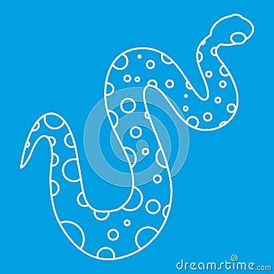 Dotted snake icon, outline style Vector Illustration