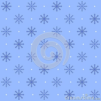 Dotted snowflake pattern Vector Illustration