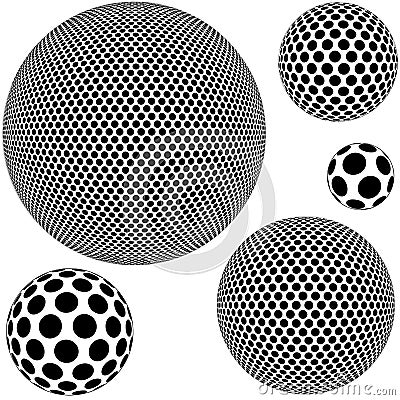 Dotted Sphere Vector Illustration