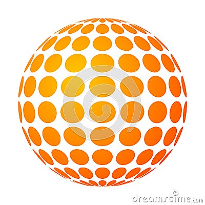 Dotted sun Vector Illustration