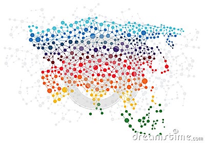 Dotted texture asia vector background Vector Illustration