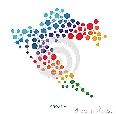 Dotted texture Croatia vector background Vector Illustration