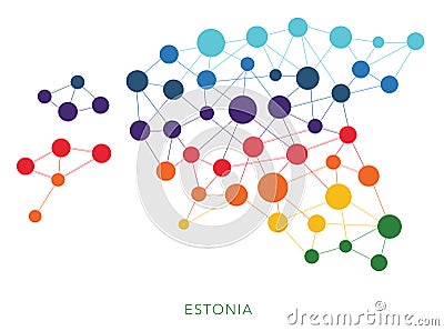 Dotted texture Estonia vector background Vector Illustration