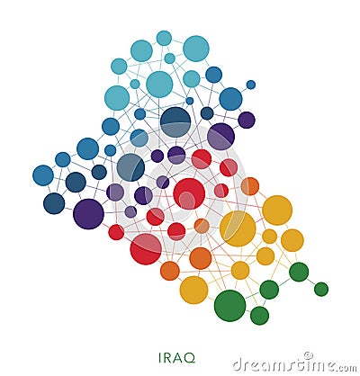 Dotted texture Iraq vector background Vector Illustration