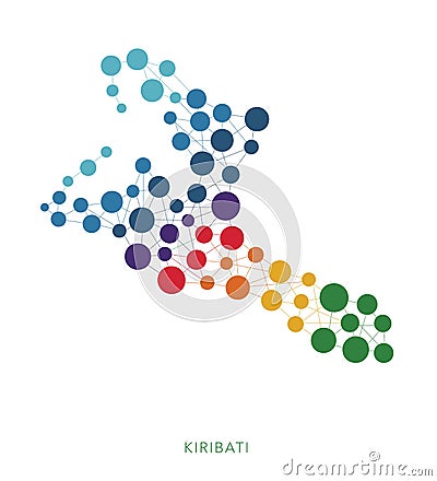 Dotted texture Kiribati vector background Vector Illustration