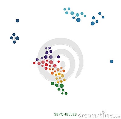 Dotted texture Seychelles vector background Vector Illustration