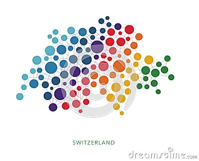 Dotted texture Switzerland vector background Vector Illustration