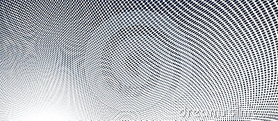 Dotted vector abstract background, black dots in perspective flow, dotty texture abstraction, big data technology image, single Vector Illustration