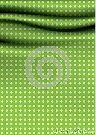 Dotted vector drapery. Soft wavy cloth. Clean, discreet color. Vector Illustration