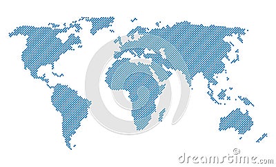 Dotted world map Vector Illustration