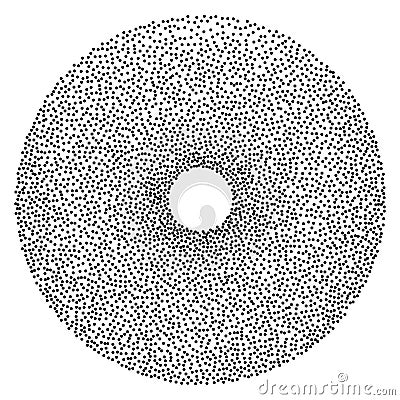 Dotwork Donut Banner. Vector Illustration