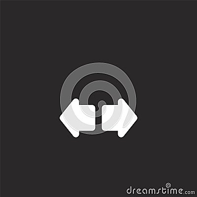double arrow icon. Filled double arrow icon for website design and mobile, app development. double arrow icon from filled driving Vector Illustration