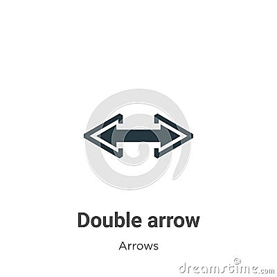 Double arrow vector icon on white background. Flat vector double arrow icon symbol sign from modern arrows collection for mobile Vector Illustration