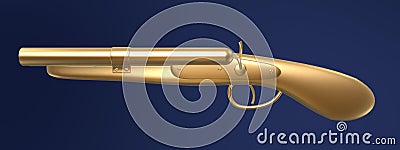 Double-barreled gun Stock Photo