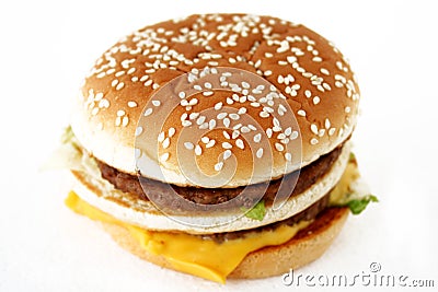 Double beefburger Stock Photo