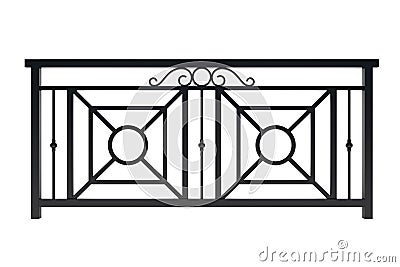 Double black metal design railing Stock Photo