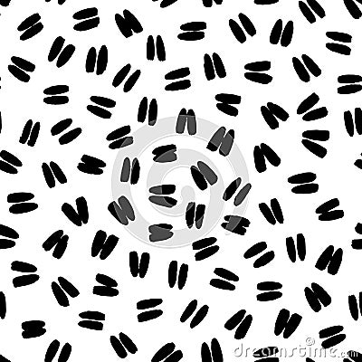 Double brush strokes scattered on white background Vector Illustration