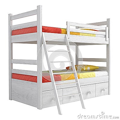 Double bunk bed Stock Photo