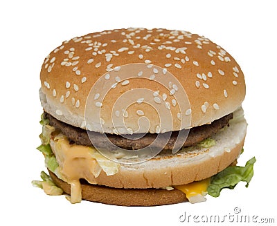 Double burger Stock Photo